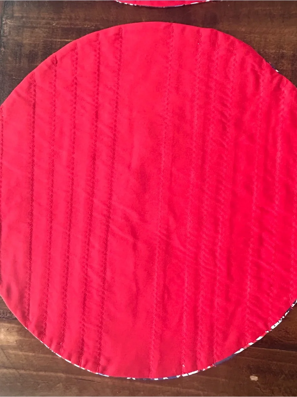TABLE PLACEMATS  15” Round (SET OF 4) HANDMADE Patriotic Stars & Flags
